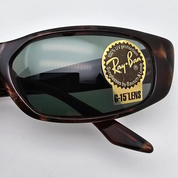 Ray-Ban B&L W1927 XUAR Tortoise Frame G-15 Green Glass Lens Cat Eye Sunglasses